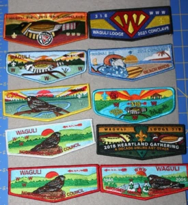 BSA SCOUT OA WAGULILODGE 318 10 FLAPS  LOT A-1 - Picture 1 of 1