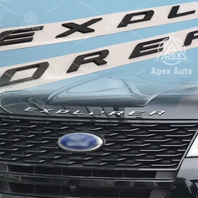 Matte Black Front Hood Letters Emblem Fit For Explorer 2011-2024 Nameplates - Image 1 of 4