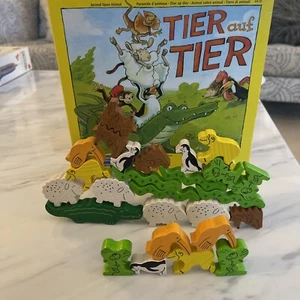 Tier Auf Tier Game Haba 2006 Wooden Stacking Game Animal Upon Animal Missing Die - Picture 1 of 3