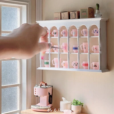 Dollhouse Miniature 1/12 Scale Wall Hanger Shelf Display Stand Wooden Furniture - Image 1 of 4