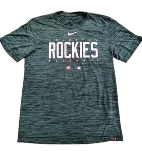 Colorado Rockies Baseball Shirt Short Sleeve men's Medium Green Nike Tee  - Picture 1 of 7