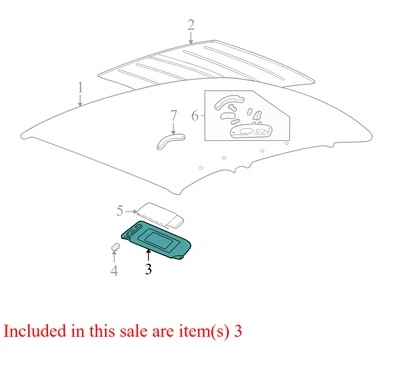 2000-2005 Buick Park Avenue Driver Left Sun Visor Used OEM 88957323  - Image 1 of 4