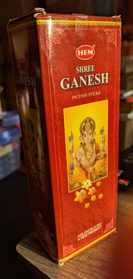 Palos de incienso Hem Shree Ganesh caja al por menor 6 tubos hexagonales 120 palos Foto 1 de 4