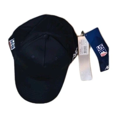 Каппа США Винтажная регулируемая бейсбольная кепка с ремешком Ski Team темно-синяя папина шляпа - Изображение 1 из 4