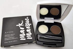 Avon Mark Marque Perfect Brow Styling Duo en Marrón Suave Rellenar y definir cejas - Imagen 1 de 6