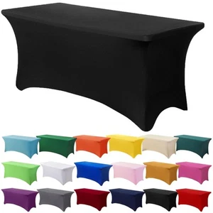 Spandex Tablecloth 6FT Stretch Table Cover Fitted Rectangular Tables, Univers... - Picture 1 of 7