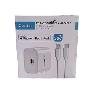 Quntis PD Szybka ładowarka i kabel 2 Mtre 30W do iphone'a REF CD6 - Zdjęcie 1 z 5