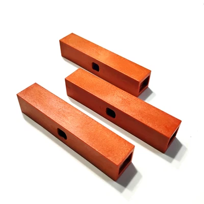 Playmobil Dark Orange Connecting Strip Column x3 Hospital School 3072 3120 A3 - Image 1 of 3