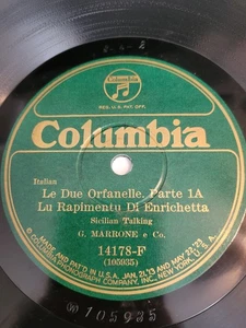 78 G. MARRONE Columbia 14178 Le Due Orfanelle Italian VG++ - Picture 1 of 2
