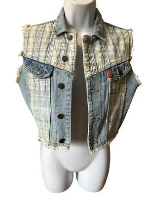 Vintage Western Denim Cowboy Denim Vest Button Down Lei Women's Size Small - Image 1 of 4
