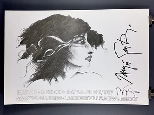 Ramon Santiago Woman With Ribbons Art Print Hand-Signed & Dated 2000, Excellent! - Picture 1 of 9