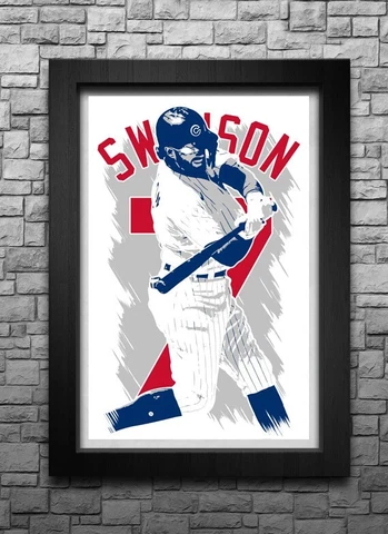 DANSBY SWANSON art print/poster CHICAGO CUBS FREE S&H! JERSEY Cover