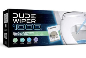 DUDE Wiper 1000 Bidet Attachment - White Dual-Action Nozzle and Control Panel - Picture 1 of 3