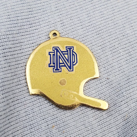 Notre Dame Vintage Football Helmet Charm For Bracelet or Necklace Pendant Cover