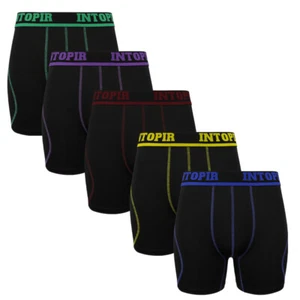 5 Pack Men Breathable Compression Boxer Shorts Sports Athletic Workout Underwear - Picture 1 of 13