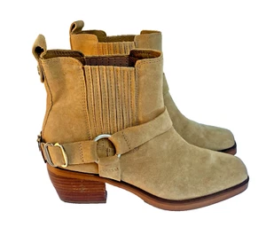 Sam Edelman Bellamie Stiefel Wildleder Harness Westernstiefel camel Damengröße 6 1/2 - Bild 1 von 11