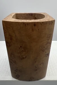Michael Elkan Studio Craft Burl Wood Sculpture Art Pencil Holder Vase - Picture 1 of 8