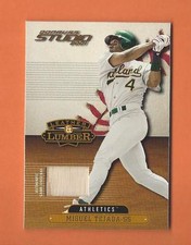 2001 STUDIO LEATHER AND LUMBER MIGUEL TEJADA GAME-USED BAT #LL-3 OAKLAND A's
