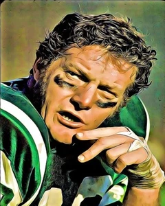 Larry Grantham GridironArt Legacy Series 3 8x10 art photo New York Jets - Picture 1 of 1