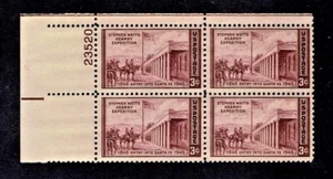 1946-7 U.S. Commemorative 3c Santa Fe Kearny Plt#Blk Sc#944 M/NH/OG * Pristine - Picture 1 of 1