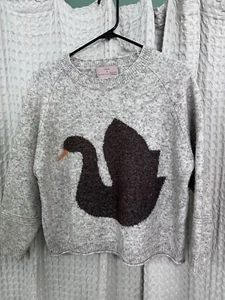 Anthropologie Folk by Hansel from Basel Swan Pullover Sweater Small wool gray - Picture 1 of 4
