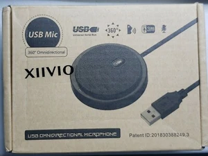 Hfuear USB Conference Microphone Desktop Omnidirectional Condenser Boundary, New - Bild 1 von 4