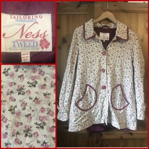NESS of SCOTLAND : Women’s Beautiful Roses Print Short Trench Coat : U.K. 10 - Picture 1 of 10