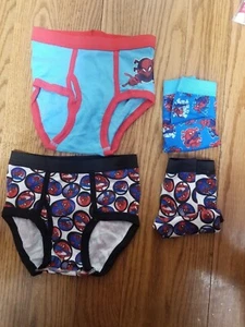 New Boys Briefs Marvel Spiderman 4 Pack Combed Cotton Underwear Size 6 - Picture 1 of 2