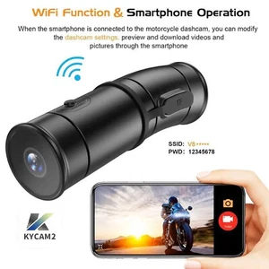 Motorcycle Helmet Dash Cam WiFi Front&Rear Dual Fisheye Lens Camera Night Vision - Picture 1 of 18