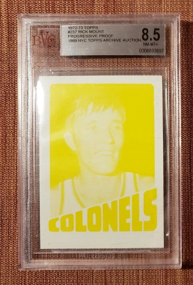 1972 Topps Progressive Proof #237 Rick Mount Colonels Basketball Card BVG 8.5 - Image 1 of 2