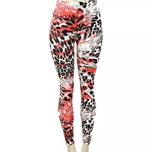 Women's Stylish, Leggings, Soft & Comfortable Red Leopard, S/M FINAL SALE - Picture 1 of 4