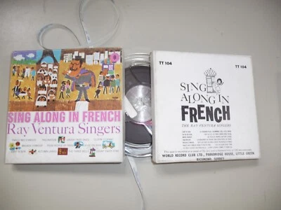 Cinta pregrabada carrete a carrete Sing Along en francés Ray Ventura Singers Foto 1 de 2