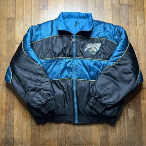 Vintage Pro Player Jacksonville Jaguars Football Reversible Puffer Jacket 2XL - Picture 1 of 16