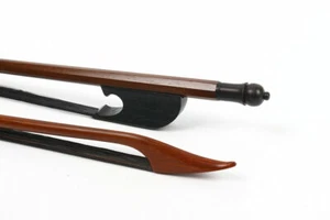 4/4 Violin Bow Brazilwood Black Bow hair Baroque Style Ebony Frog Straight - Picture 1 of 8