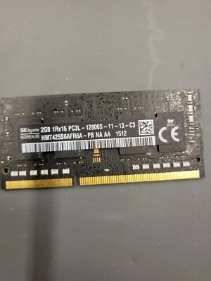 Hynix 2GB PC3L-12800S DDR3 1600MHz 204pin Apple Memory HMT425S6AFR6A-PB aw12022e - Image 1 of 4