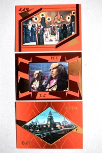 1996 SKYBOX *STAR TREK TNG EPISODES SEASON 5* KLINGON EMBOSSED SET (S25-S27) NM - Picture 1 of 2