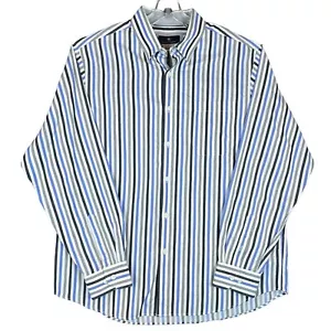 Hart Schaffner Marx Dress Shirt Mens XL Multicolor Striped Button Long Sleeve - Picture 1 of 12
