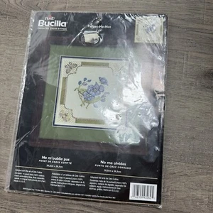Nuevo Kit Punto de Cruz Bucilla Forget Me Not Flower Counted # 43262 Hecho en EE. UU. - Imagen 1 de 4