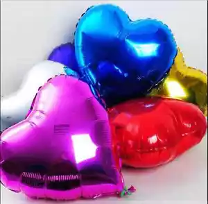 Heart Foil Helium Balloon Wedding Birthday Party Decor Balloon New-18"/45cm - Picture 1 of 24