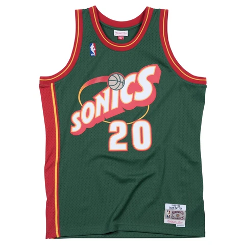 Mitchell & Ness Green Seattle Supersonics Gary Payton 1995 Road Swingman Jersey Cover
