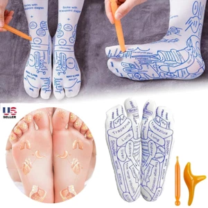 Acupressure Reflexology Socks with Trigger Point Massage Tool for Foot Massage - Picture 1 of 21
