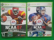 NCAA Football 07 & 08 Xbox 360 Lot 2007 2008 CLEAN