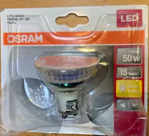 OSRAM LED STAR PAR16 50 36° GU10 4,5W=50W 15Years WARM WEIß MADE IN GERMANY !!! - Bild 1 von 2