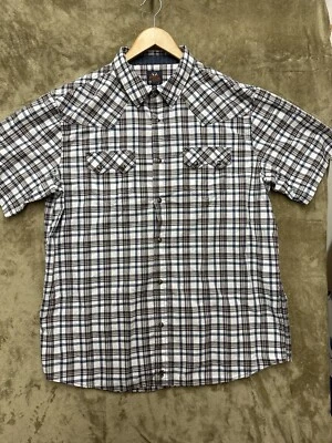 Moon Shine Spirit Pearl Snap Button Up Shirt Mens Extra Large XL Plaid Western - Image 1 of 4