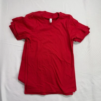 Lote de 6 ea. Camiseta Royal Apparel Unisex XS Roja Algodón Suave Ligera Foto 1 de 4