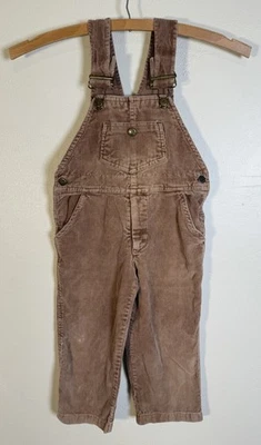 Mono de pana marrón vintage Hush Puppies 4T niño niño niños Foto 1 de 4