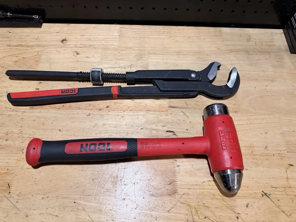 "Martillo soplado muerto ICON 32 OZ Ball Peen y alicates de mandíbula S de 17""" Foto 1 de 4