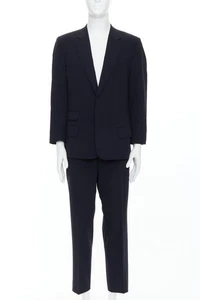 GUCCI Tom Ford Vintage navy wool GG monogram lined blazer IT50 L - Picture 1 of 12