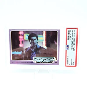 1978 Saturday Night Fever John Travolta Emoting in Jacket #36 PSA 8 - Picture 1 of 2