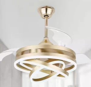 Oaks Aura Wesley 42in. Indoor French Gold DIY Shape Retractable Ceiling Fan - Picture 1 of 1